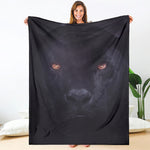 Black Jaguar Print Blanket