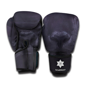 Black Jaguar Print Boxing Gloves