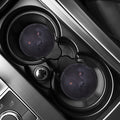 Black Jaguar Print Car Coasters