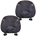 Black Jaguar Print Car Headrest Covers