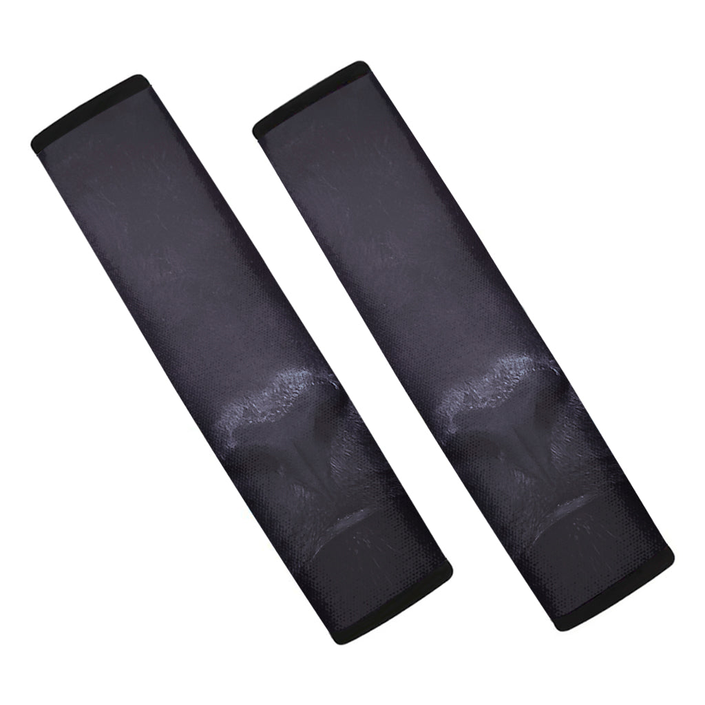 Black Jaguar Print Car Seat Belt Covers