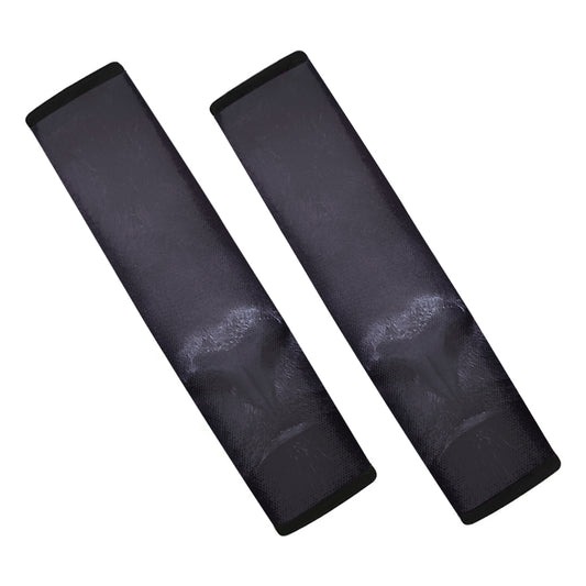 Black Jaguar Print Car Seat Belt Covers