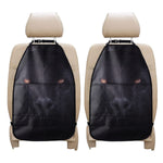 Black Jaguar Print Car Seat Organizers