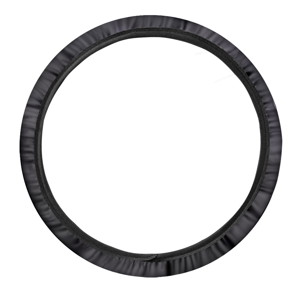Black Jaguar Print Car Steering Wheel Cover