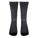 Black Jaguar Print Crew Socks