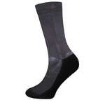 Black Jaguar Print Crew Socks