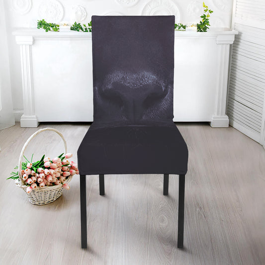 Black Jaguar Print Dining Chair Slipcover