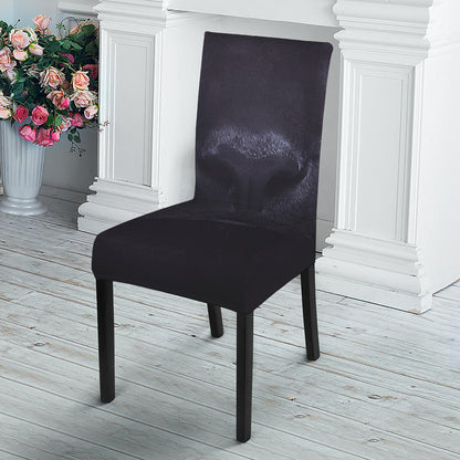 Black Jaguar Print Dining Chair Slipcover