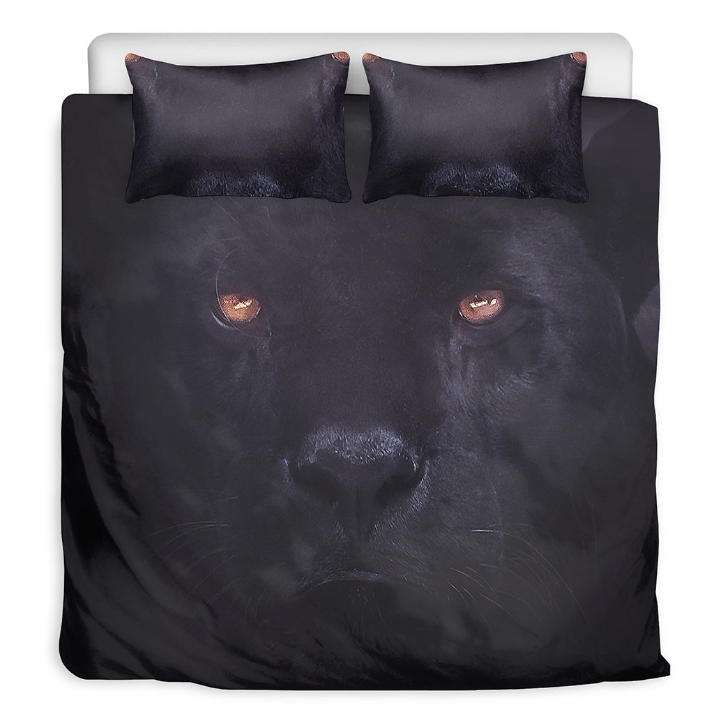 Black Jaguar Print Duvet Cover Bedding Set
