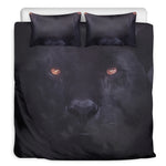 Black Jaguar Print Duvet Cover Bedding Set