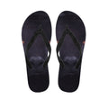 Black Jaguar Print Flip Flops