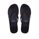 Black Jaguar Print Flip Flops