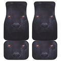 Black Jaguar Print Front and Back Car Floor Mats