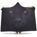 Black Jaguar Print Hooded Blanket