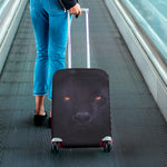 Black Jaguar Print Luggage Cover