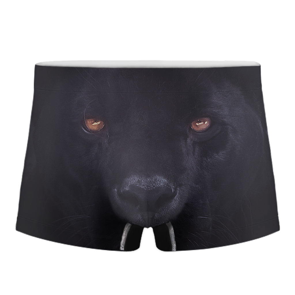 Black Jaguar Print Men's Boxer Briefs