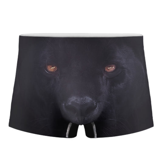 Black Jaguar Print Men's Boxer Briefs
