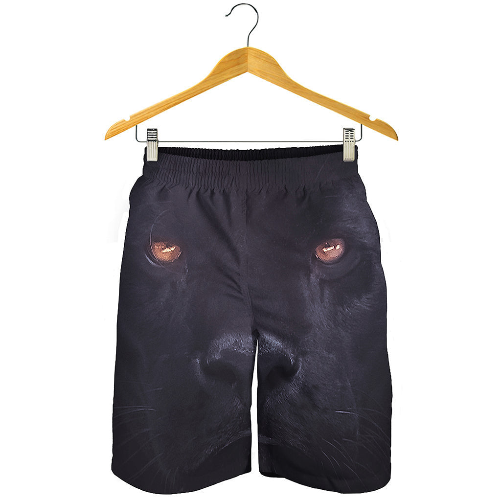 Black Jaguar Print Men's Shorts