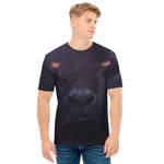 Black Jaguar Print Men's T-Shirt