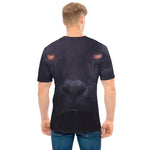 Black Jaguar Print Men's T-Shirt