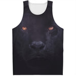 Black Jaguar Print Men's Tank Top