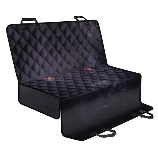 Black Jaguar Print Pet Car Back Seat Cover