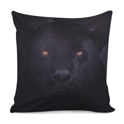 Black Jaguar Print Pillow Cover
