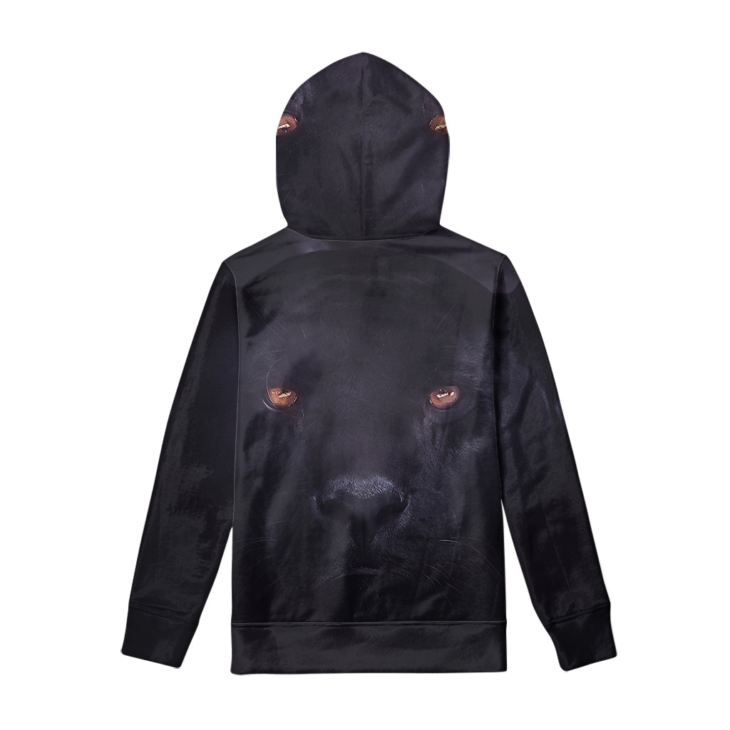 Black Jaguar Print Pullover Hoodie