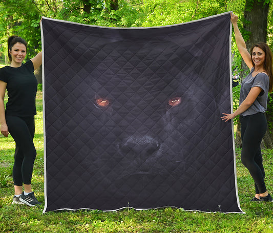 Black Jaguar Print Quilt