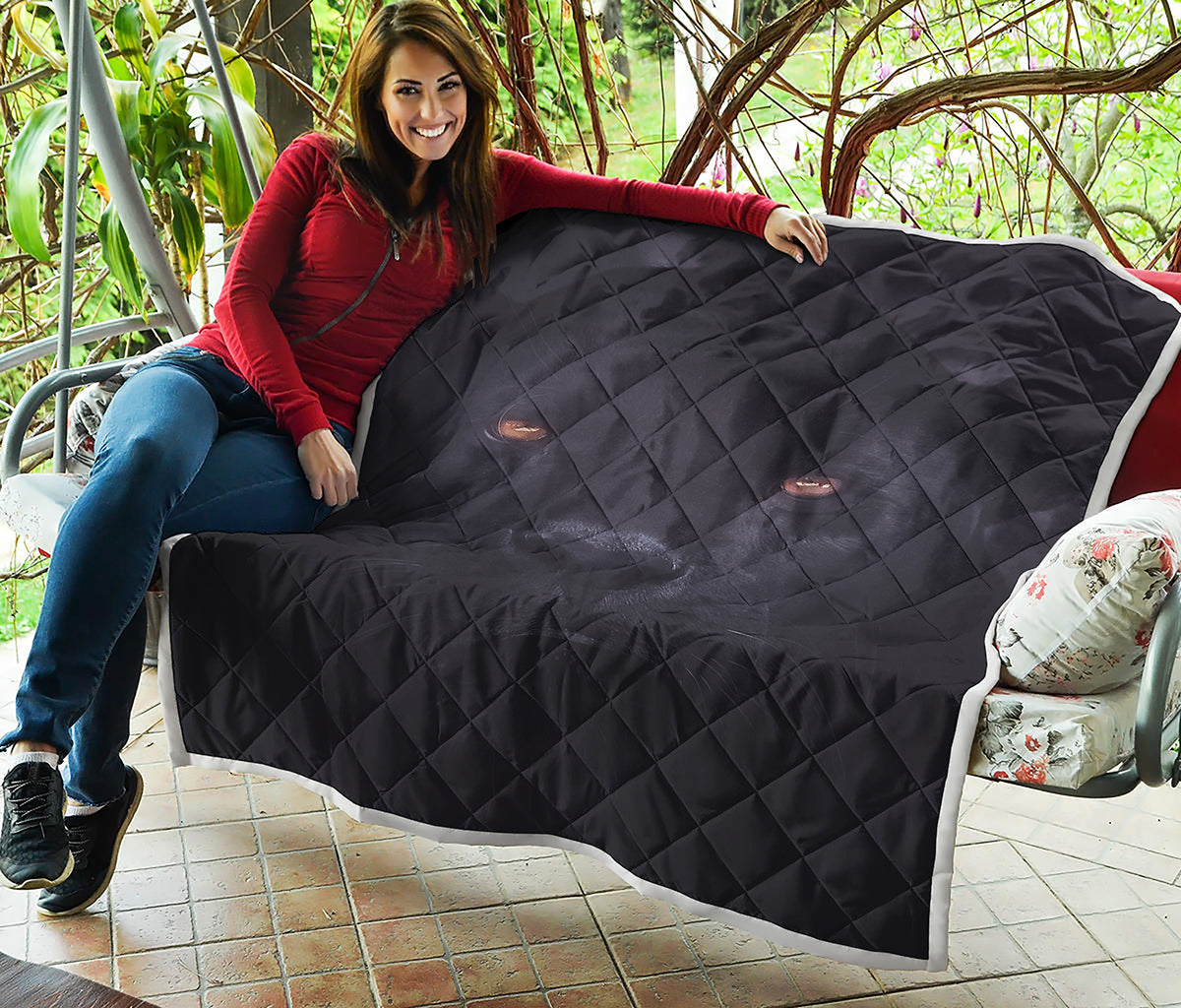 Black Jaguar Print Quilt
