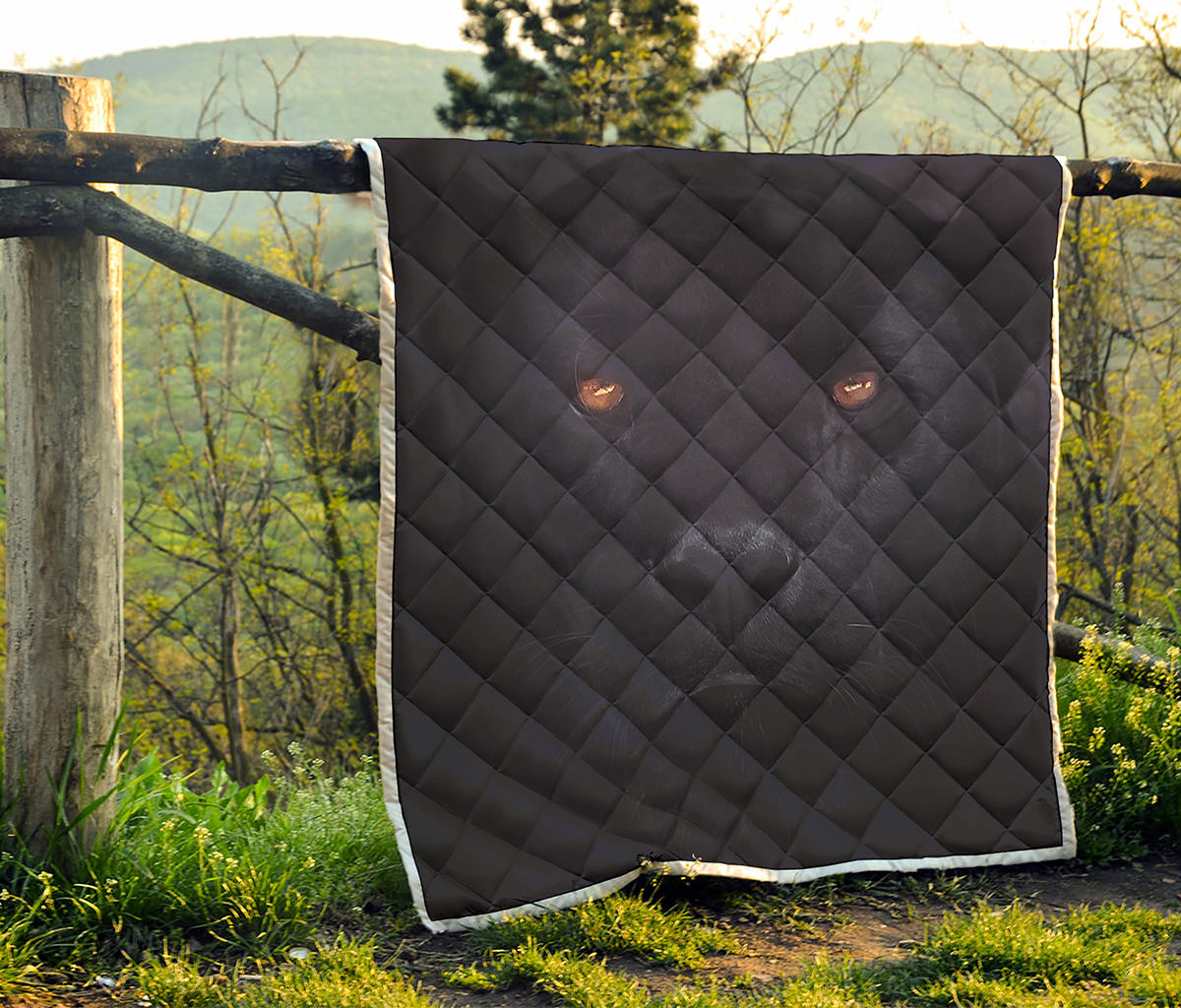 Black Jaguar Print Quilt