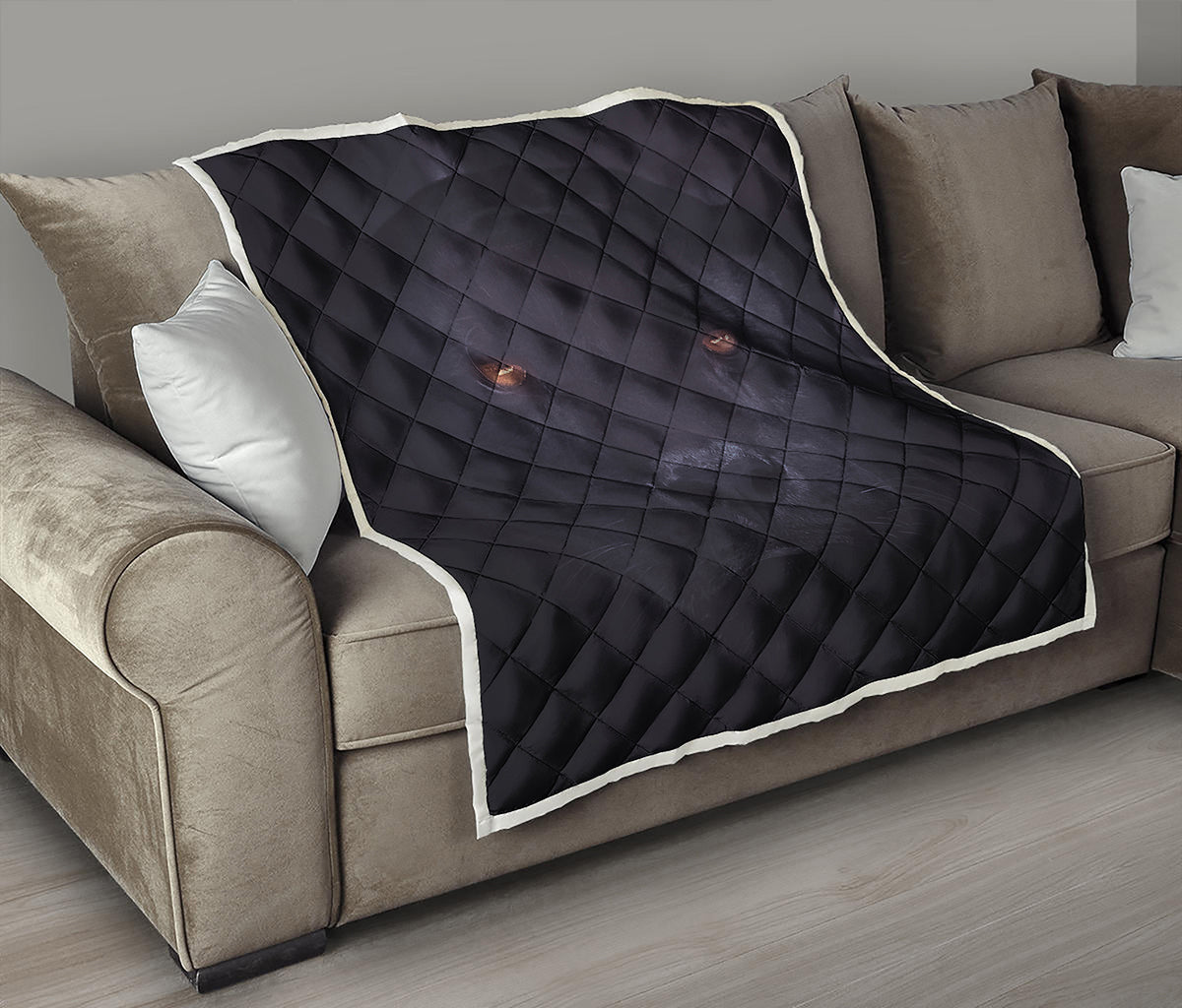 Black Jaguar Print Quilt