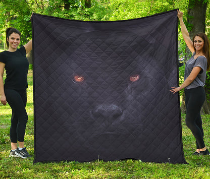 Black Jaguar Print Quilt