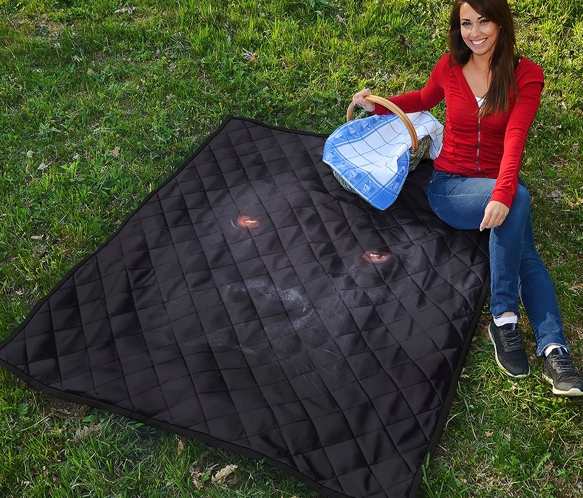 Black Jaguar Print Quilt