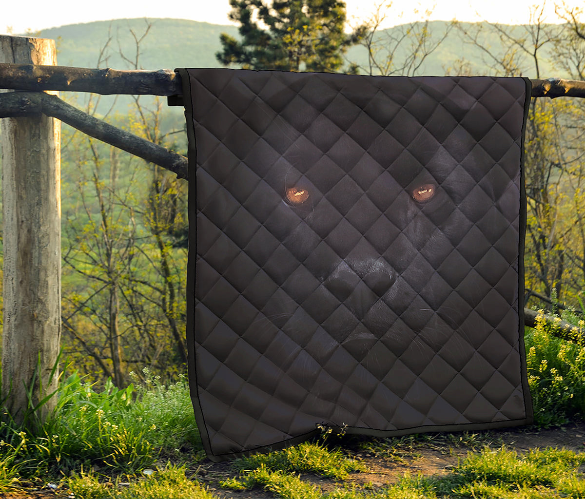 Black Jaguar Print Quilt