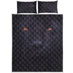 Black Jaguar Print Quilt Bed Set