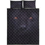 Black Jaguar Print Quilt Bed Set