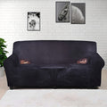 Black Jaguar Print Sofa Cover
