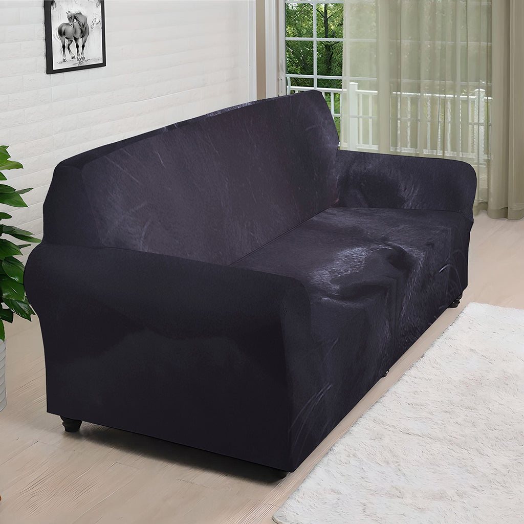 Black Jaguar Print Sofa Cover