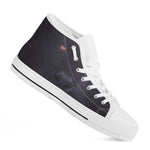 Black Jaguar Print White High Top Shoes