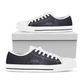 Black Jaguar Print White Low Top Sneakers