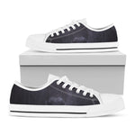 Black Jaguar Print White Low Top Shoes