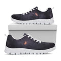 Black Jaguar Print White Running Shoes