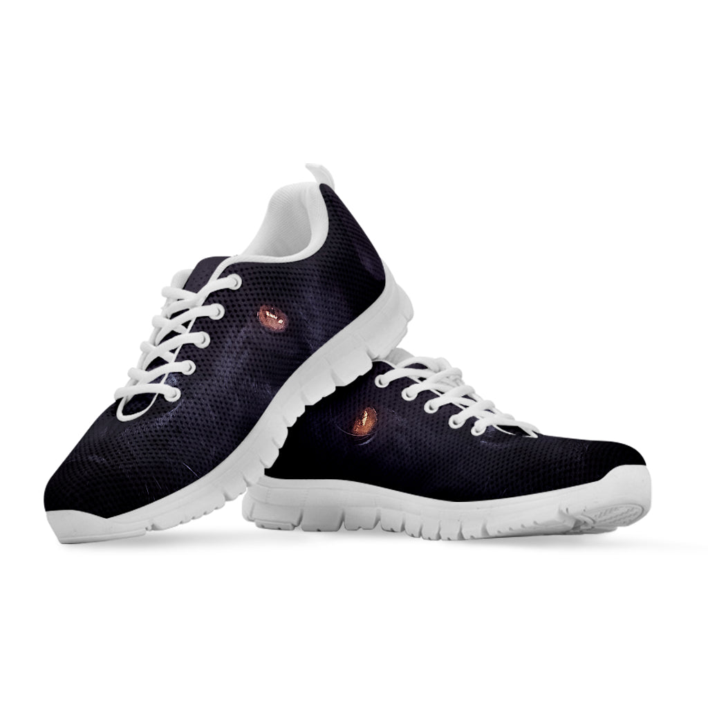 Black Jaguar Print White Sneakers