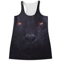 Black Jaguar Print Women's Racerback Tank Top