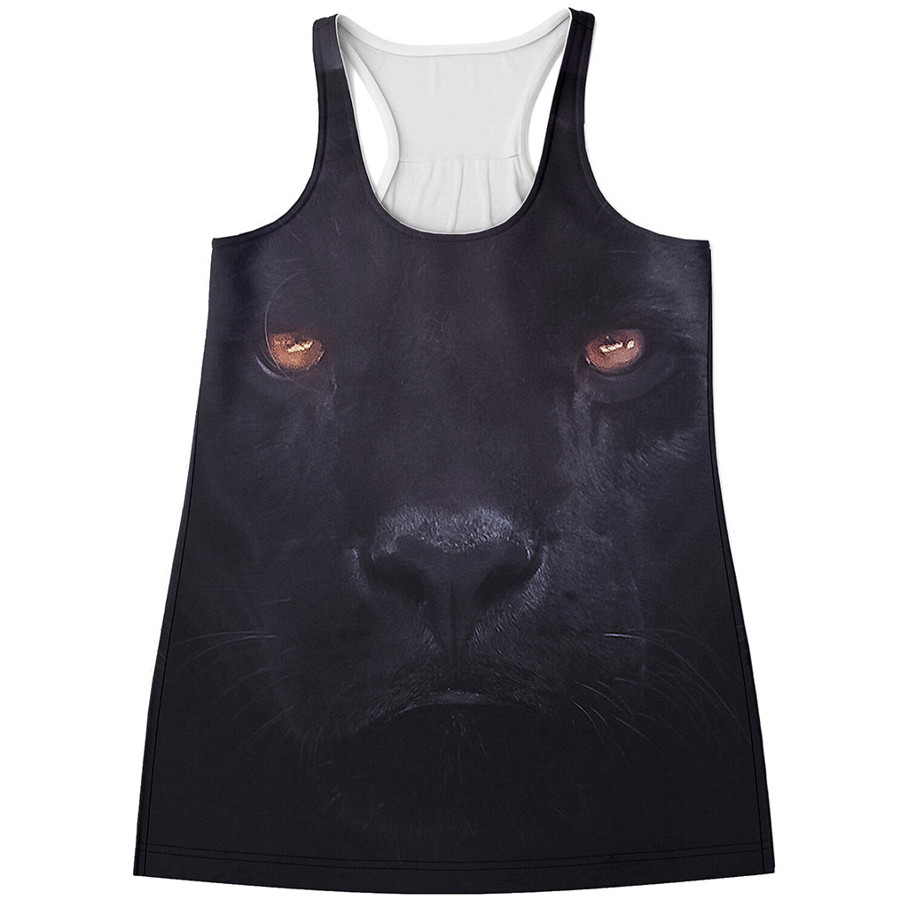 Black Jaguar Print Women's Racerback Tank Top