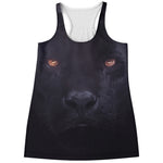 Black Jaguar Print Women's Racerback Tank Top