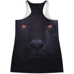 Black Jaguar Print Women's Racerback Tank Top