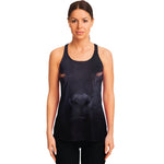 Black Jaguar Print Women's Racerback Tank Top