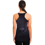Black Jaguar Print Women's Racerback Tank Top